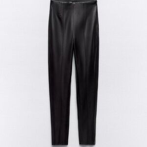 Zara faux leather high waisted leggings